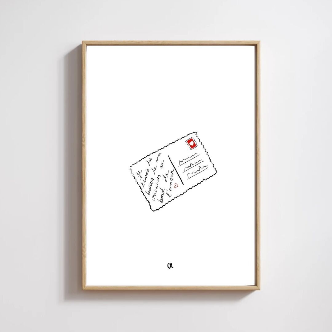 Illustrazione A5 "Cuore postale"