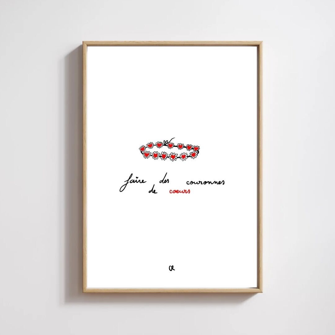 Illustrazione A5 "Creazione di ghirlande a forma di cuore"