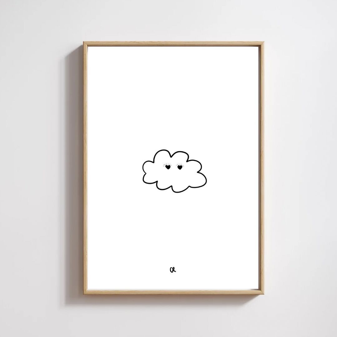 Illustrazione A5 “Il cuore tra le nuvole”