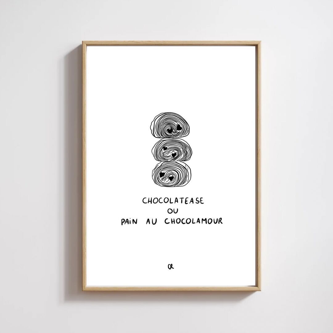 Illustrazione A5 "chocolatease o dolore al cioccolato"