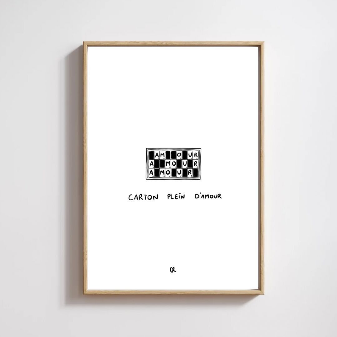 Illustrazione A5 “cartone pieno d’amore”