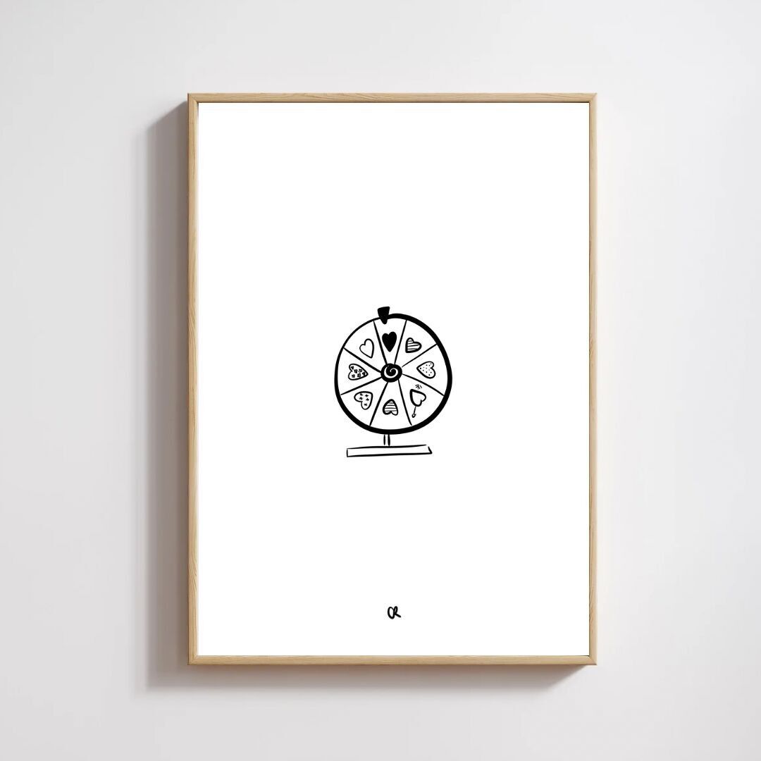 Illustrazione A5 "Ruota della fortuna - amami"