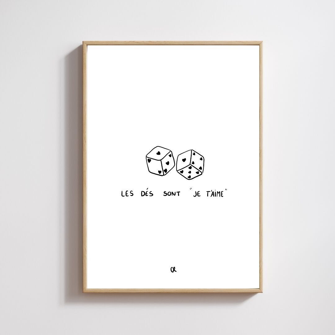Illustrazione A5 "I dadi sono ti amo"