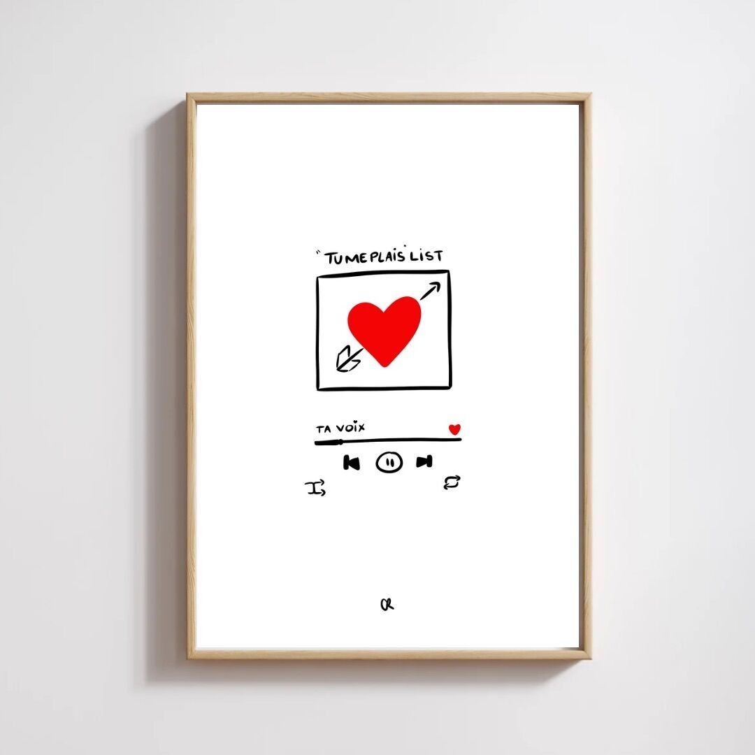 Illustrazione A5 "La tua voce in ripetizione" Streaming o Vinile