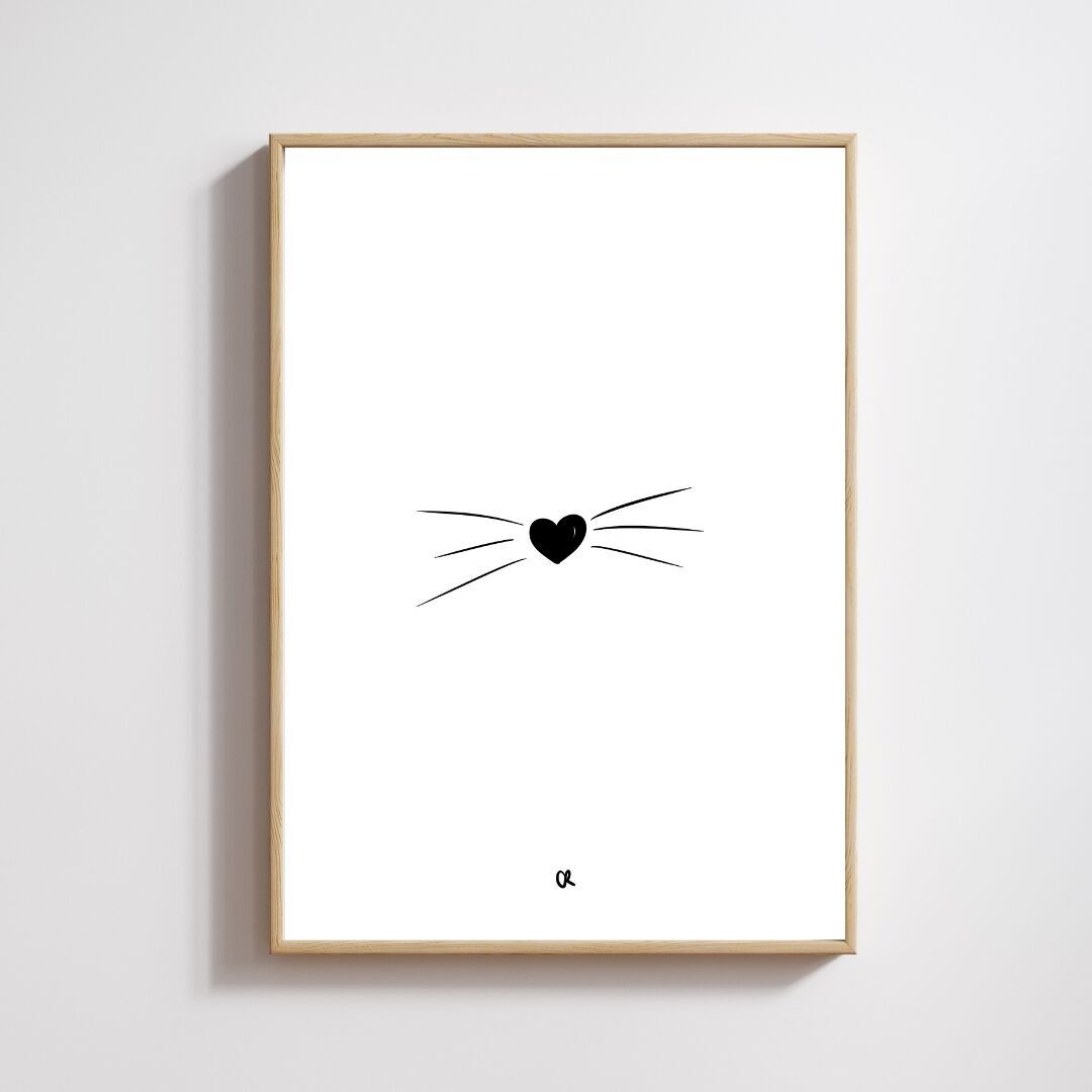 Illustrazione A5 "Baffi d'amore"
