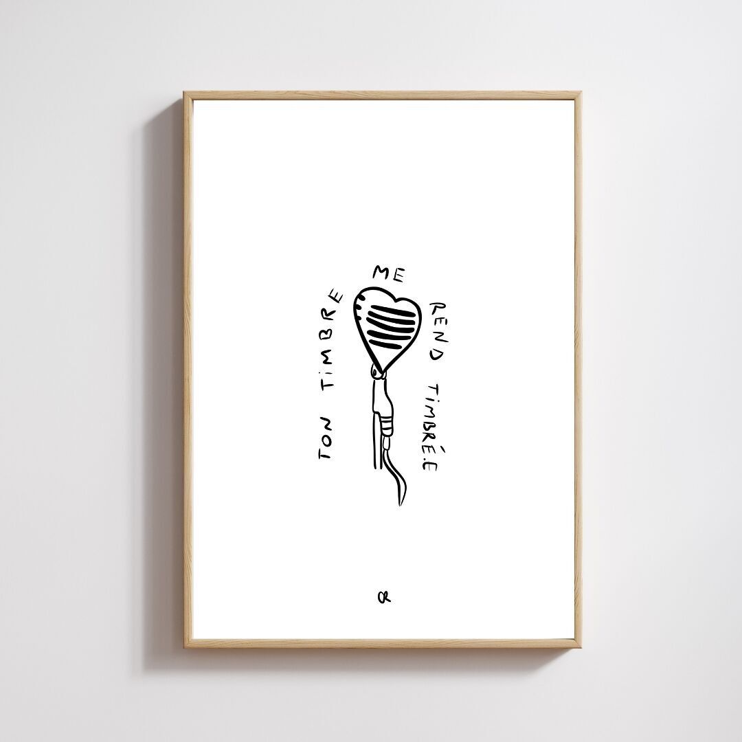 Illustrazione A5 "Il tuo timbro mi fa impazzire.e"