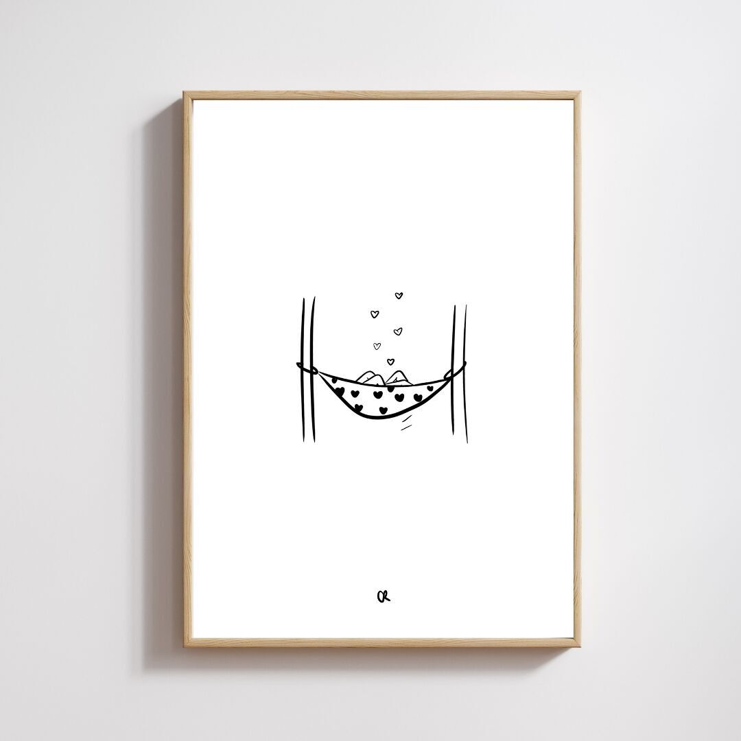 Illustrazione A5 "Un pisolino al limite dell'amore"