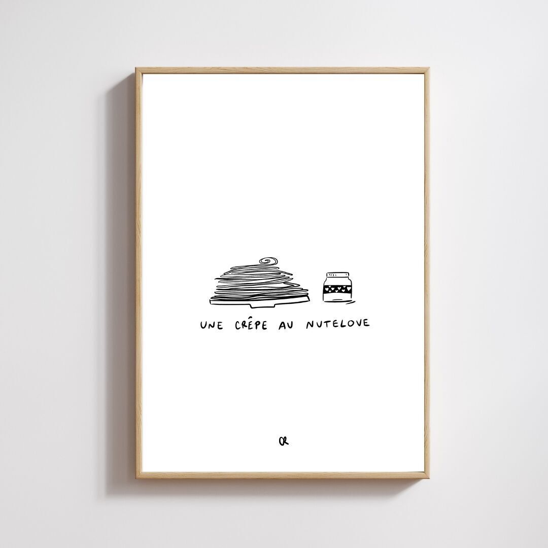 Illustrazione A5 "Crêpe al nutel'love"