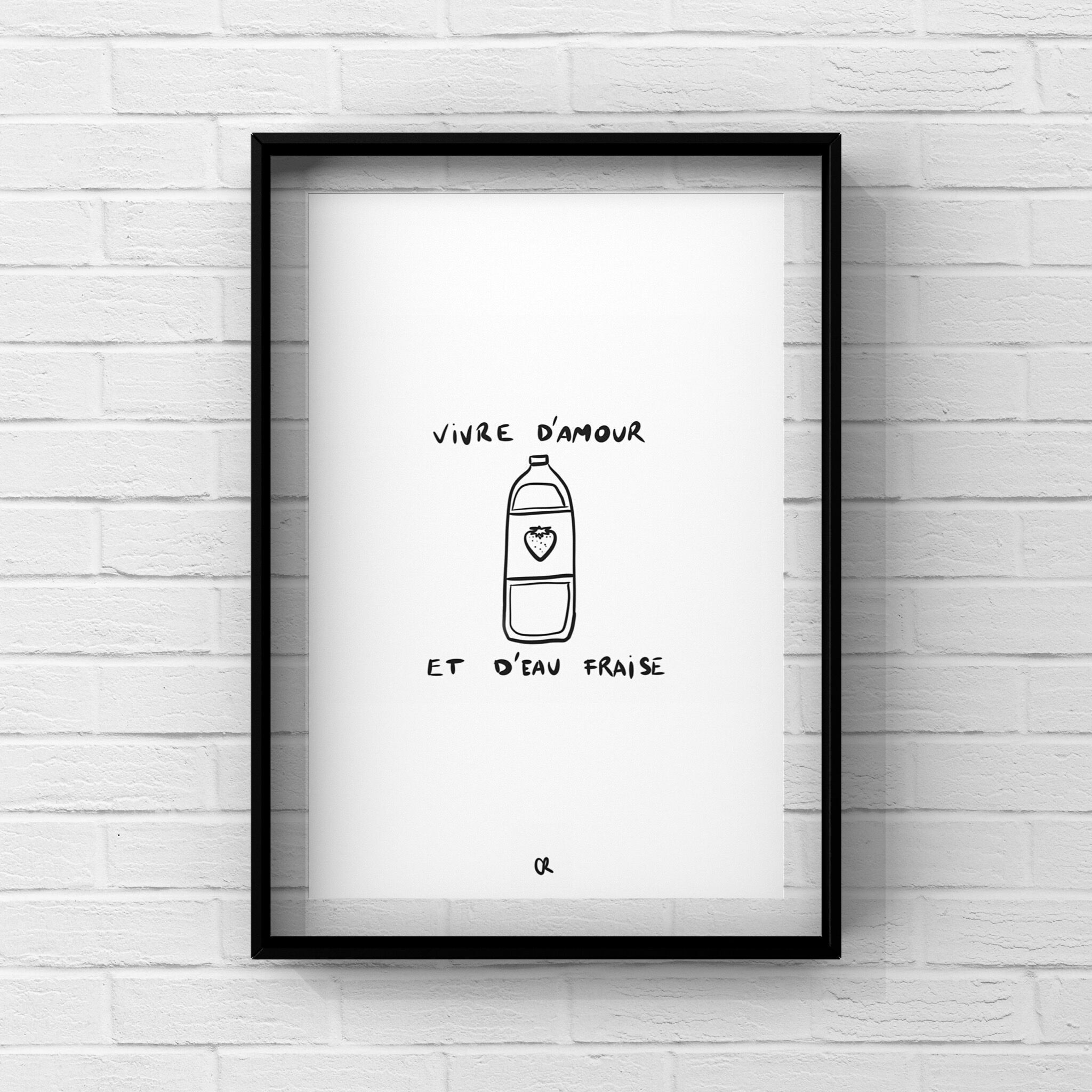 Illustrazione A5 “vivere d’amore e acqua di fragola”