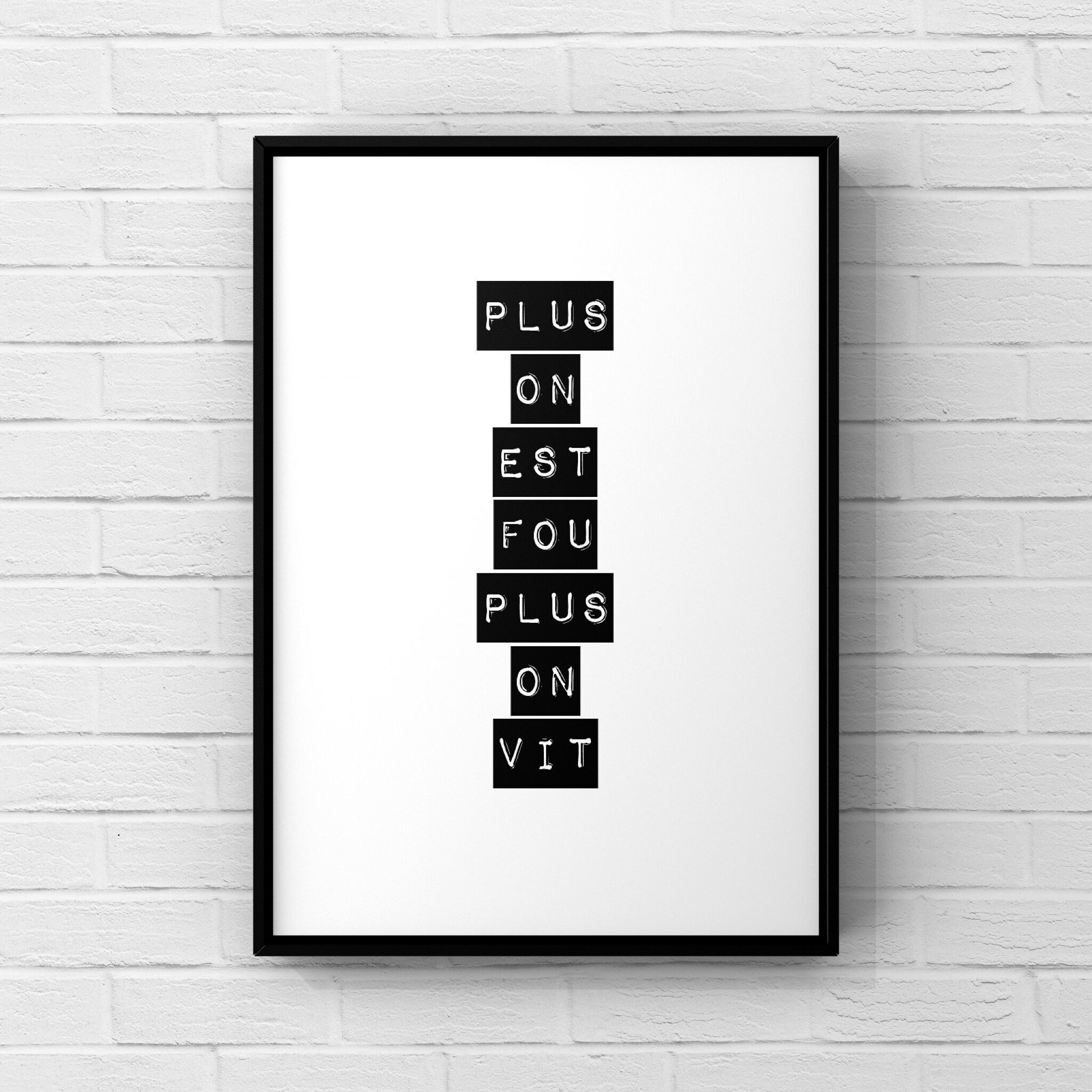 Poster della poesia - Più siamo pazzi, più viviamo - 21x29.7