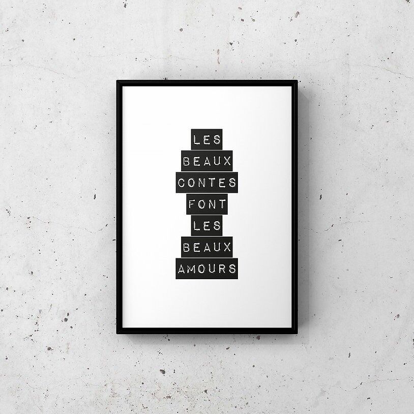 Poster con poesia - Le belle storie creano amori meravigliosi - 21x29.7