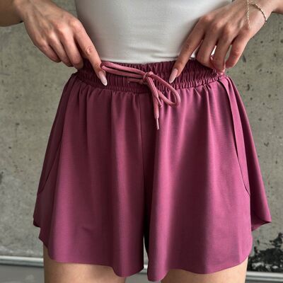 Short évasé mauve