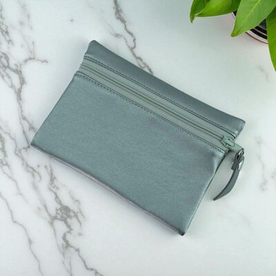 S pouch, "Simili" silver