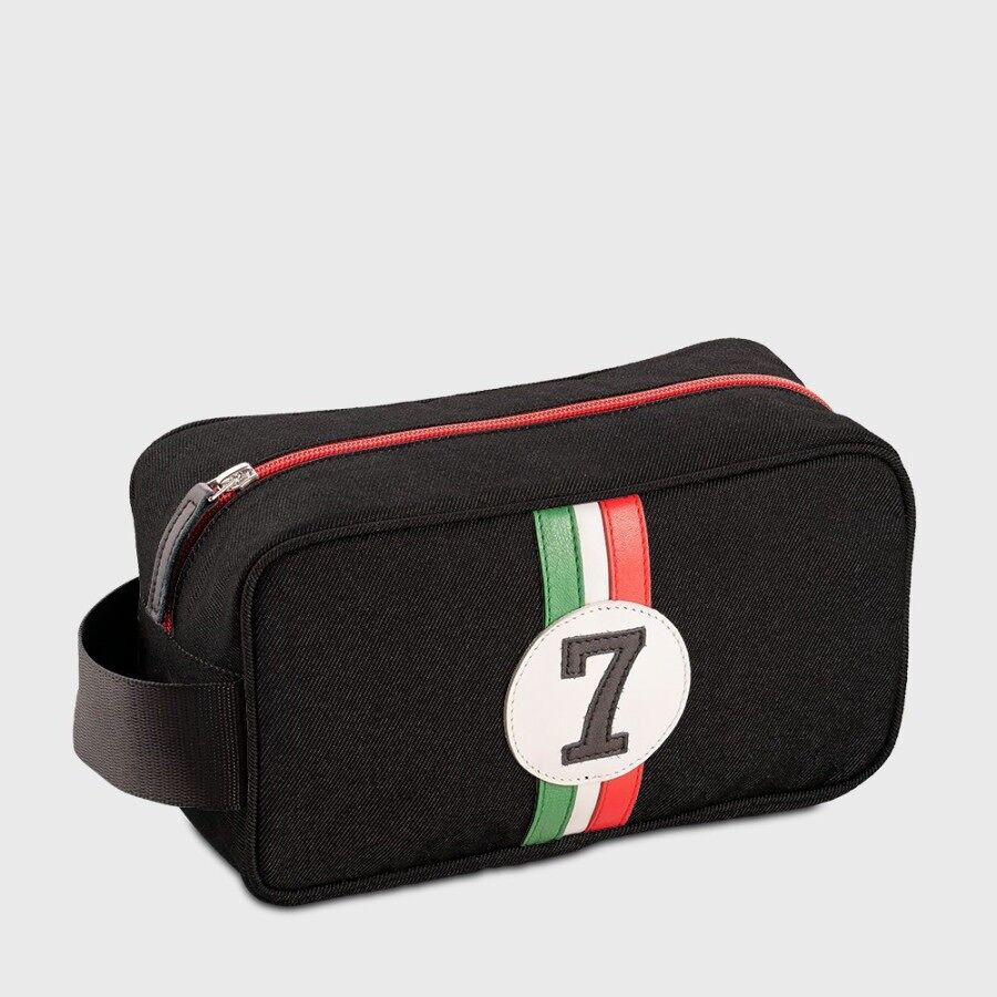 Borsa da toilette retrò da uomo in stile italiano Bobby