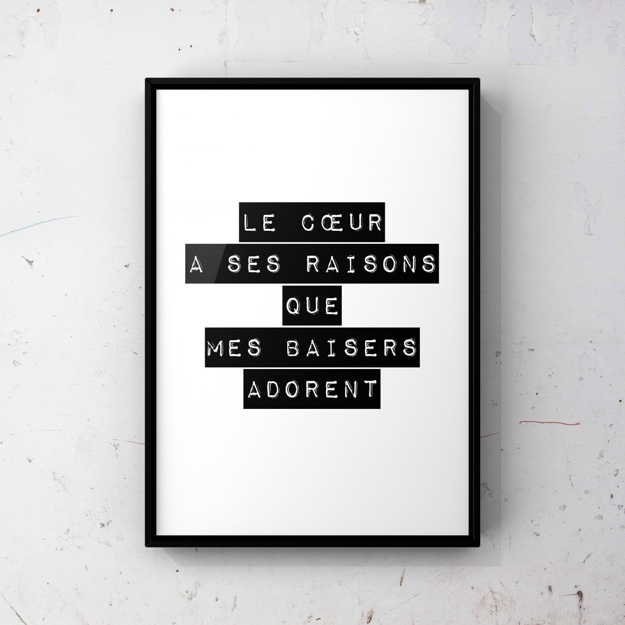 Poster poesia - Il cuore ha le sue ragioni che i miei baci adorano - 21x29.7