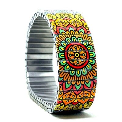 Bracciale di design in acciaio inossidabile da 18 mm fatto a mano a Londra - rosso Ambience