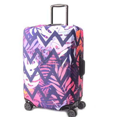 Housse de valise Periea – Zigzag violet – 3 tailles