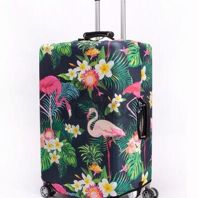 Periea Suitcase Cover – Tropical Flamingos – 4 Sizes