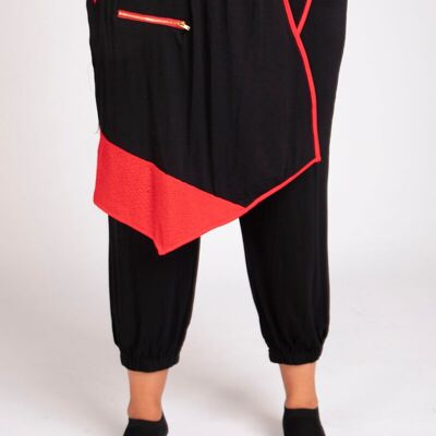 Plus size 2-in-1 effect harem pants (B86)