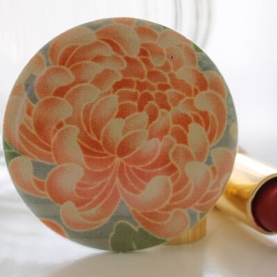 Bella orange jade pocket mirror
