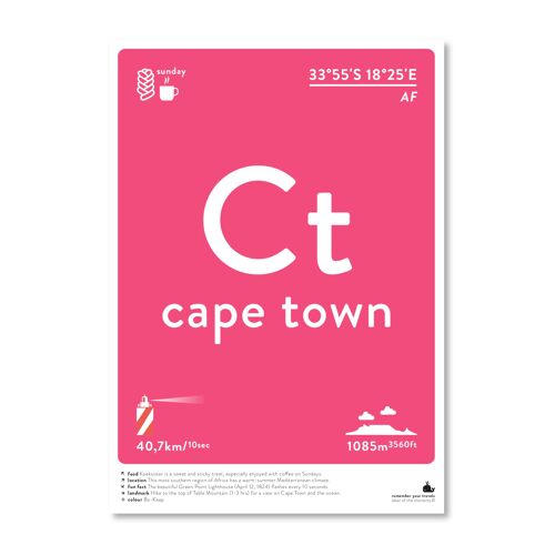 Cape Town - colour A6
