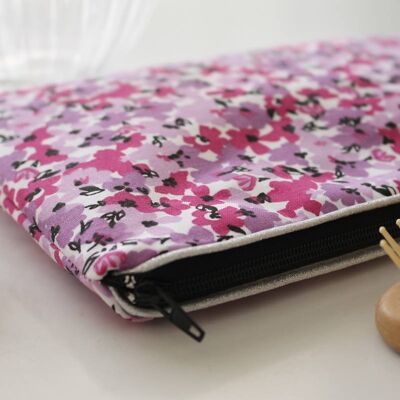 Pochette zippée Alna prairie rose