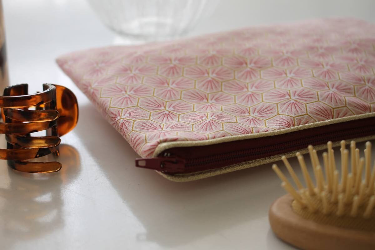 Astuccio con cerniera rosa sole Alna