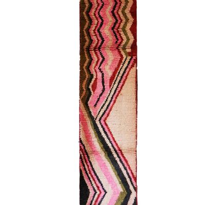 Moroccan Berber Corridor Carpet – Pure Wool – Custom Handmade Dimensions: 80 x 240 cm