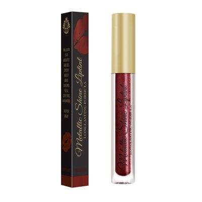 VIVA LA DIVA Metallic Shine Liquid Lipstick - 16 Pomegranate BROWN