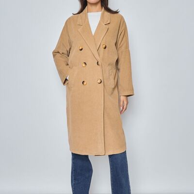 Manteau féminin à double boutonnage
