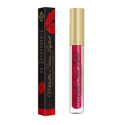 VIVA LA DIVA Metallic Shine Liquid Lipstick - 15 Cherry RED