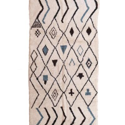 Pure Wool Moroccan Berber Carpet – Custom Handmade Runner 80 x 240 cm
