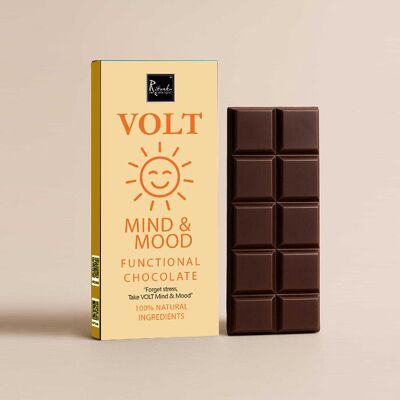 VOLT MIND & MOOD – Chocolate vegano con azafrán y trocitos de cacao
