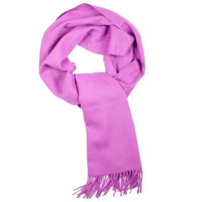 Écharpe violette en laine d'alpaga