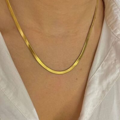 Athena Gold plain chain necklace