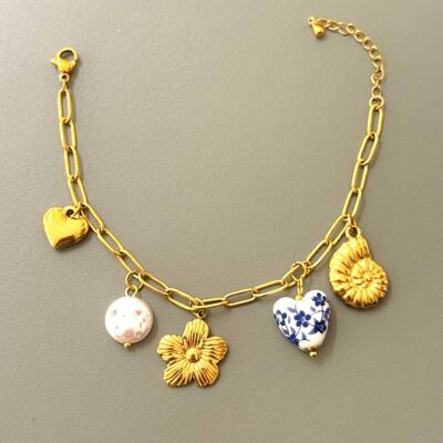 Bracciale con ciondolo in acciaio inossidabile Dove