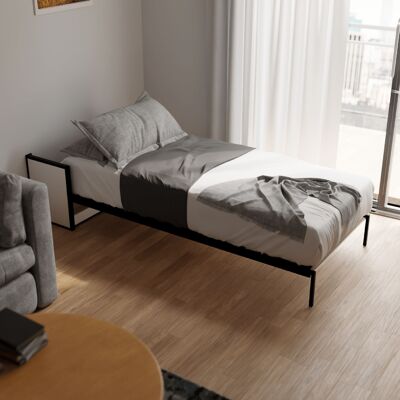 Lit escamotable vertical compact WallBedKing pour studio – Lit d'appoint escamotable pour petites chambres, appartements et studios