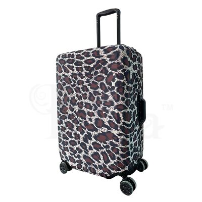 Funda para maleta Periea – Leopardo dorado – 4 tamaños