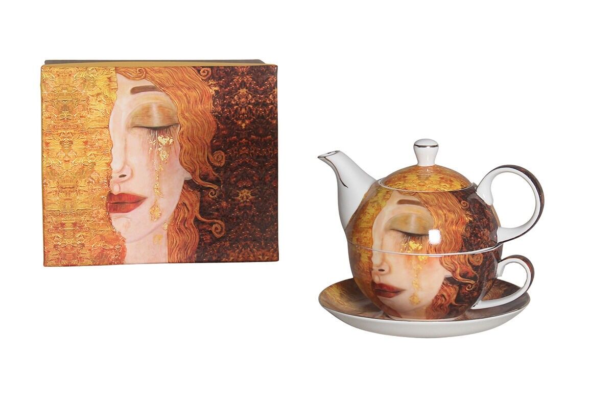 TEIERA SINGOLA IN PORCELLANA 300 ML – LACRIME D'ORO, GUSTAV KLIMT