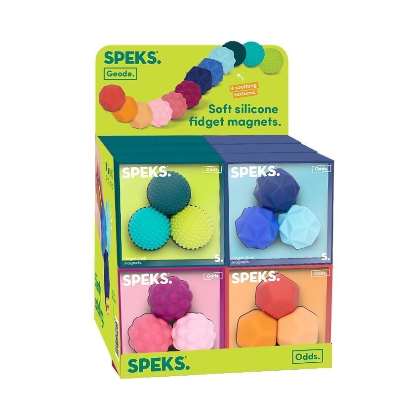 SPEKS Odds - Soft Silicone Fidget Magnets for Adults - 24 Display Mix