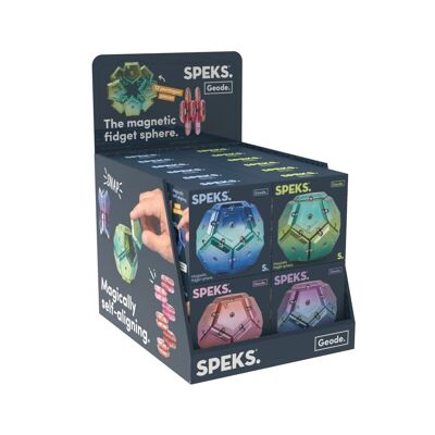 SPEKS Geode - Giocattolo magnetico per adulti - Cromato - 24 display mix
