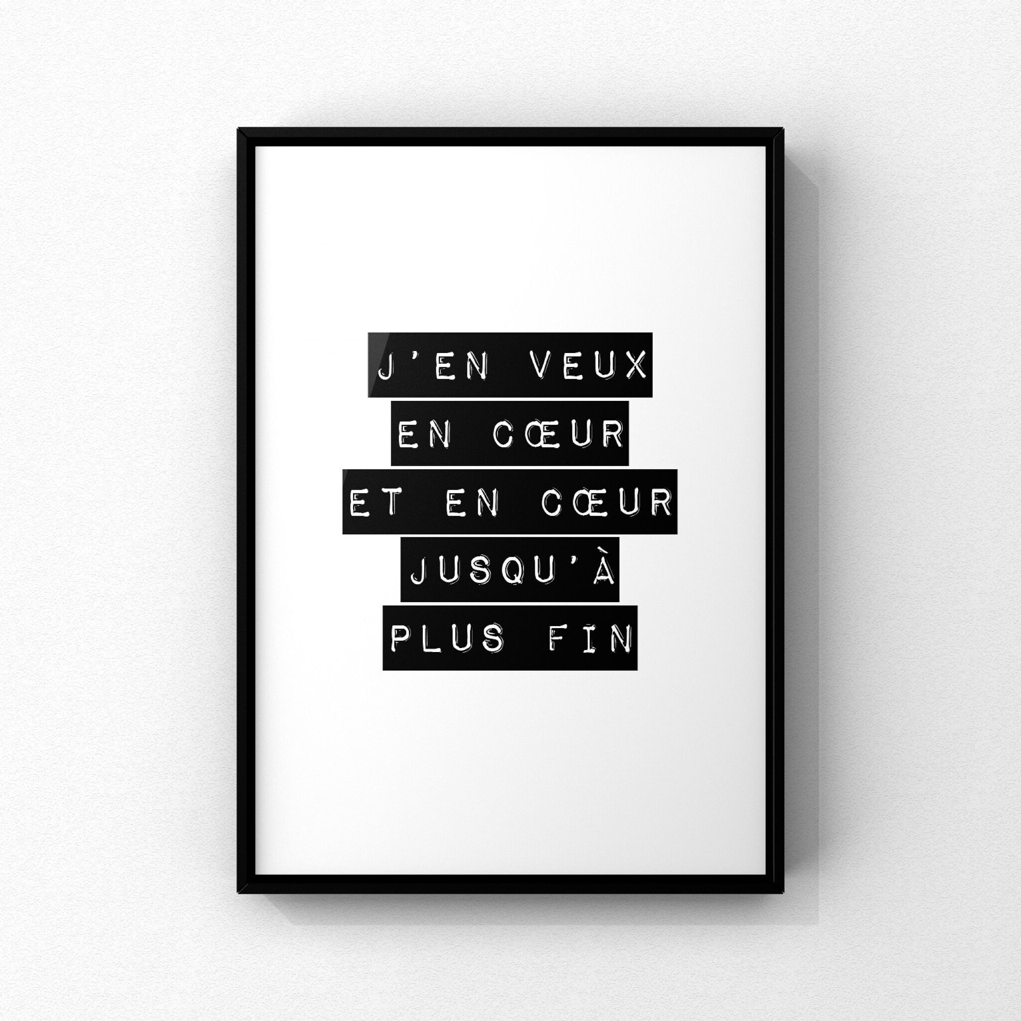 Poster della poesia - La voglio nel mio cuore e nel mio cuore fino alla fine - 21x29.7