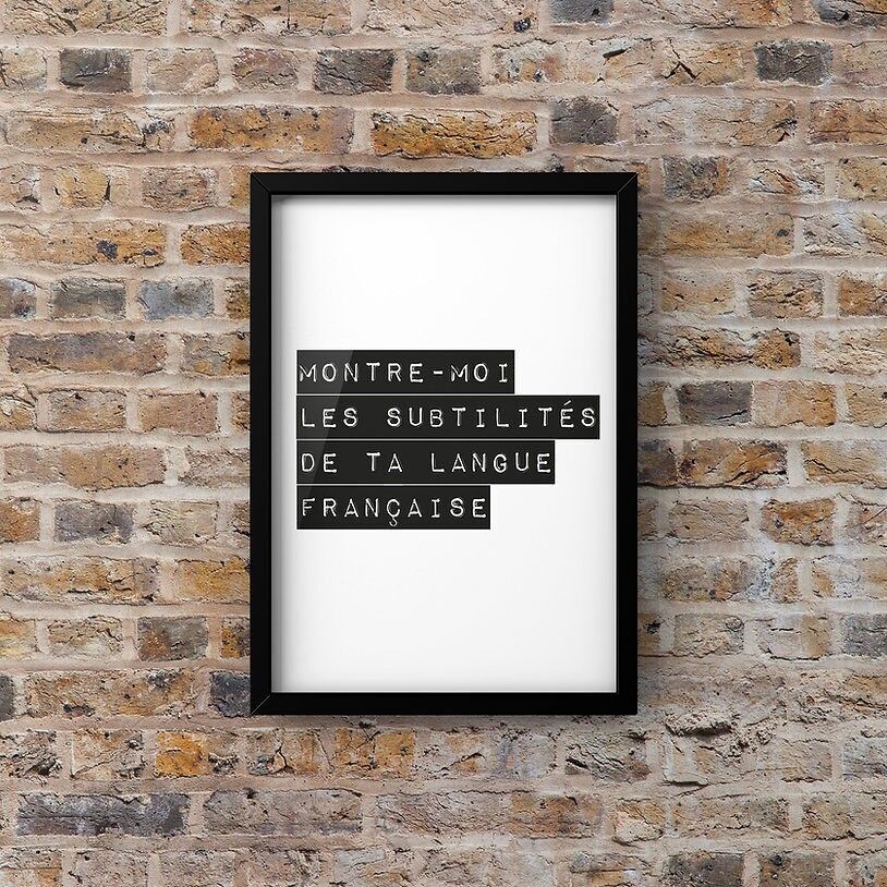 Poster della poesia - Mostrami le sottigliezze della tua lingua francese - 21x29.7