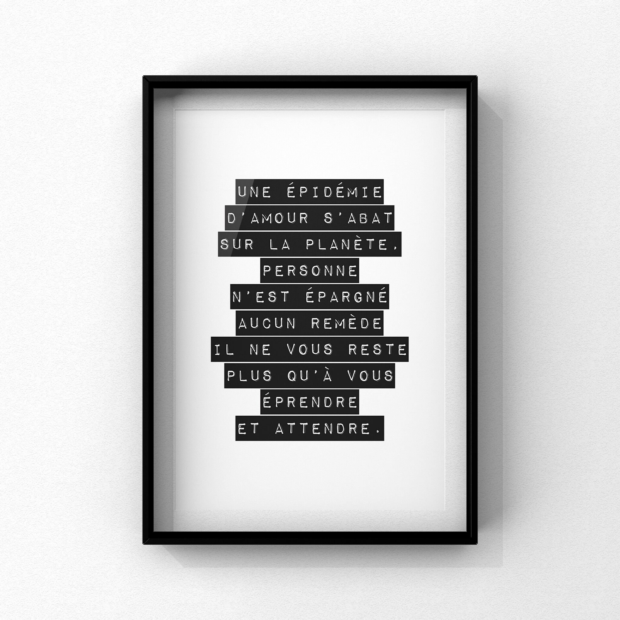 Poster della poesia - Un'epidemia d'amore sta travolgendo il pianeta...-21x29.7