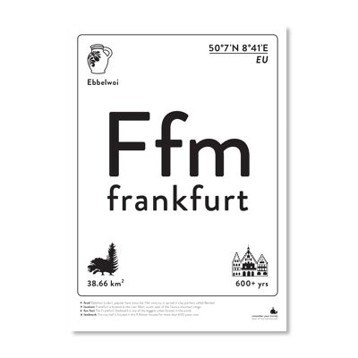 Frankfurt - A4 blanco y negro
