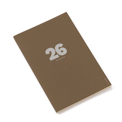 Grand agenda mensuel 2026 PLUS · Cappuccino · Format A4