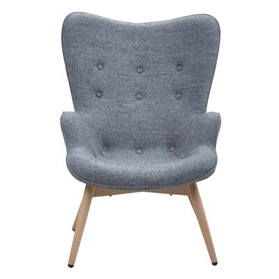 Fauteuil grijze geweven stof