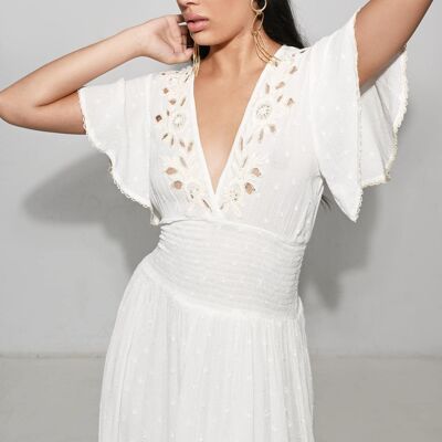 LULA WEISSES ASYMMETRISCHES KLEID