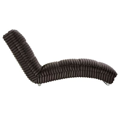 Chaise longue corduroy fabric black
