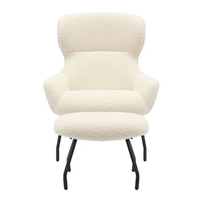 Armchair and krukset teddybont beige